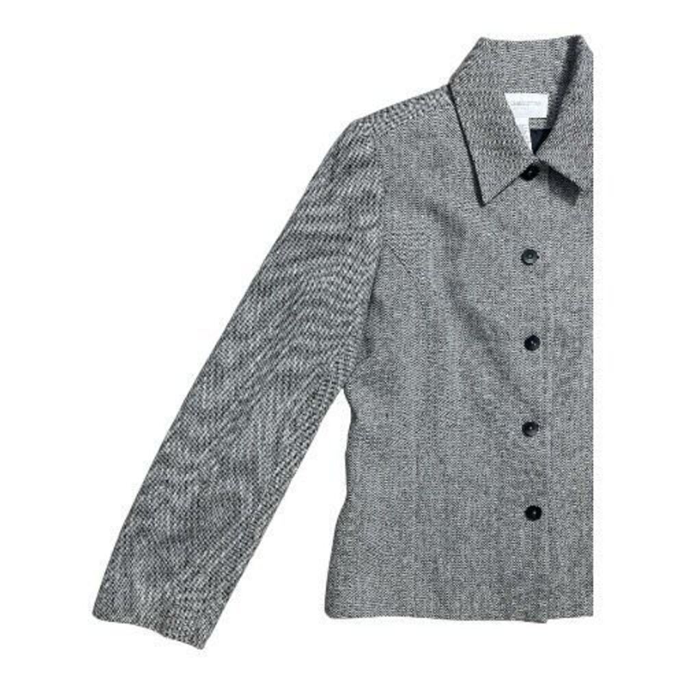 Liz Claiborne Women Grey Tweed Wool Blend Pant Suit Set Size 8 Lined Office - Picture 3 of 14